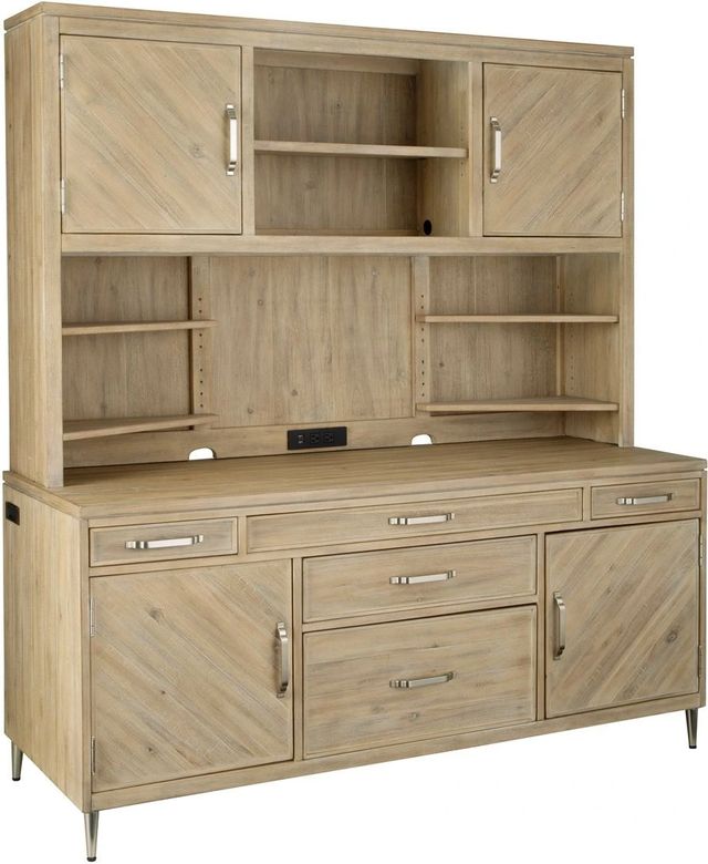 aspenhome® Maddox Biscotti Credenza Desk and Hutch-0