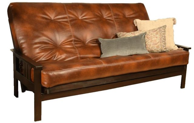 Kodiak Furniture Monterey Oregon Trail Saddle/Espresso Queen Futon with Mattress-0