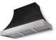 AGA Cascade 36" Matte Black Wall Mounted Range Hood with Brushed Brass Trim-0