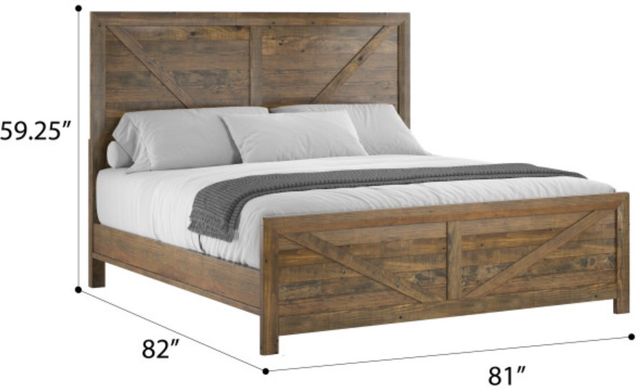 Emerald Home Pine Valley Caramel Brown King Panel Bed-2