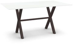 Amisco Andre White Glass Table