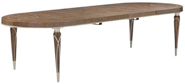 Michael Amini® Villa Cherie Chardonnay/Hazelnut Round Dining Table-2