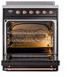 Ilve® Nostalgie II Series 30" Glossy Black Pro Style Induction Range-2