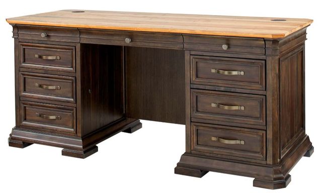 Martin Furniture Sonoma Dark Roast Double Pedestal Desk-0