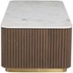 Fairfield® Dimitri Kafe/White 54" Cocktail Table with Aged Gold Base-2