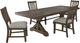 Elements International Yellowstone 5-Piece Gray/Medium Brown Dining Set-0