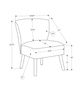 Monarch Specialties Inc. Light Grey 33" Upholstered Accent Chair with Walnut Wood Legs-2