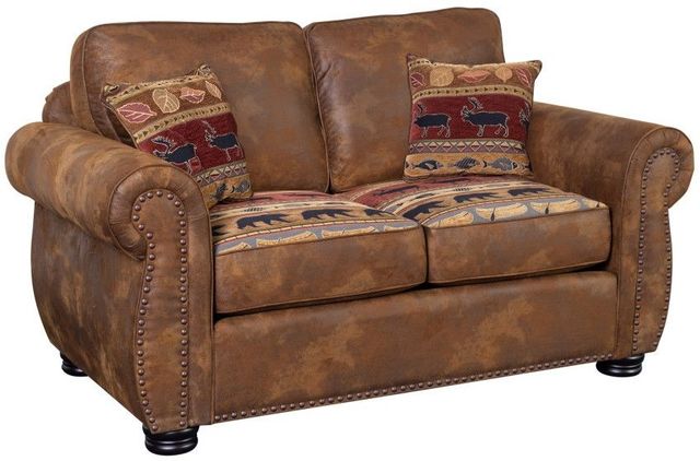 Porter International Designs Hunter Brown Loveseat-0