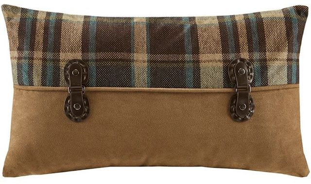 Olliix by Woolrich Multi Hadley Plaid Pieced Oblong Pillow-0