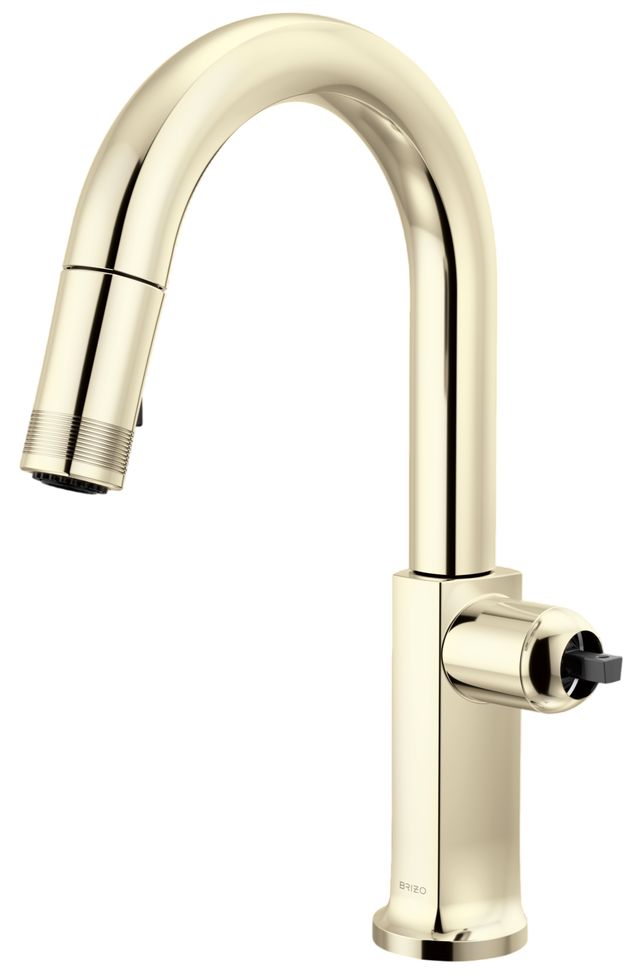 Brizo Kintsu® Lumicoat® Polished Nickel Pull-Down Prep Faucet with Arc Spout-0