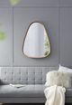 A & B Home Wayne Brown Curved Triangle Wooden Accent Mirror -2