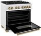 ZLINE Autograph Edition 36" Satin Stainless Steel Pro Style Dual Fuel Range with Black Matte Door-3