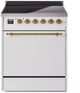 Ilve® Nostalgie II Series 30" White Pro Style Induction Range-0