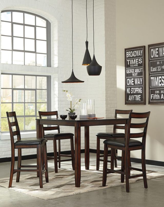 Signature Design by Ashley® Coviar 5-Piece Brown Counter Height Dining Set-3
