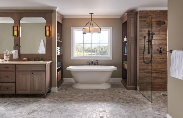 Delta Universal Showering Venetian Bronze Wall Mount Shower Arm and Flange-2