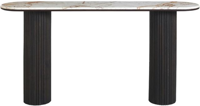 Renwil® Alessio Natural Console Table with Walnut Base-2