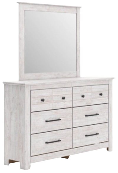 Signature Design by Ashley® Makidern Whitewash Dresser and Mirror-0