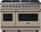 Viking® 5 Series 48" Nantucket Pro Style Dual Fuel (NG) Range with Polished Chrome Trim-0