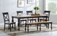 Winners Only® Torrance Brown Top Dining Table with Ebony Base-1