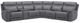Liberty Furniture Cooper 6-Piece Blue Gray Leather Power Reclining Curved Sectional-0