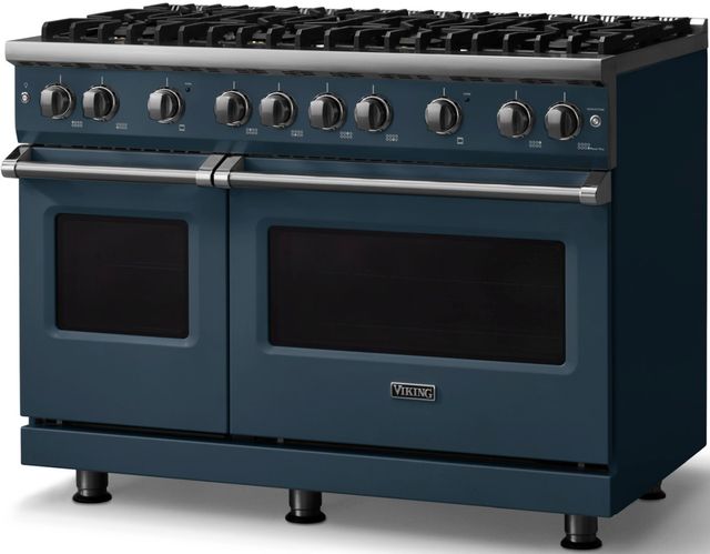 Viking® 5 Series 48" Squall Pro Style Gas (LP) Range with Polished Chrome Trim-2