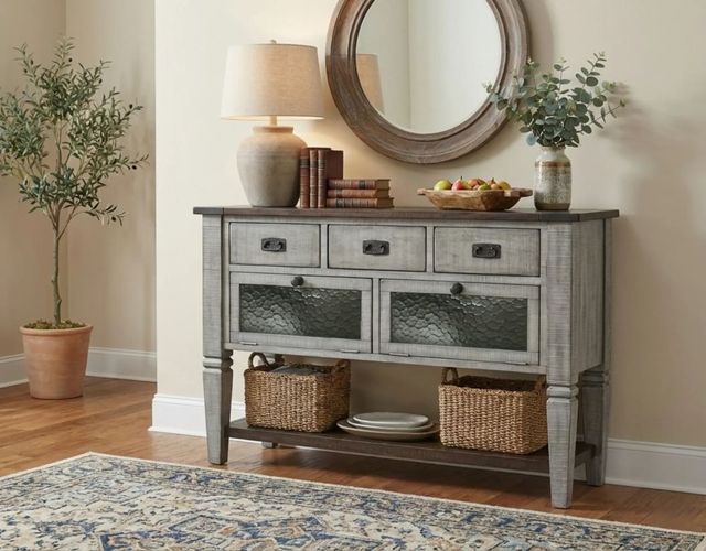 Sunny Designs™ Homestead Hills Alpine Gray/Tobacco Leaf Server-1