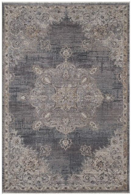 KAS Rugs Adele Blue/Grey Serafina 5'x8' Area Rug-0