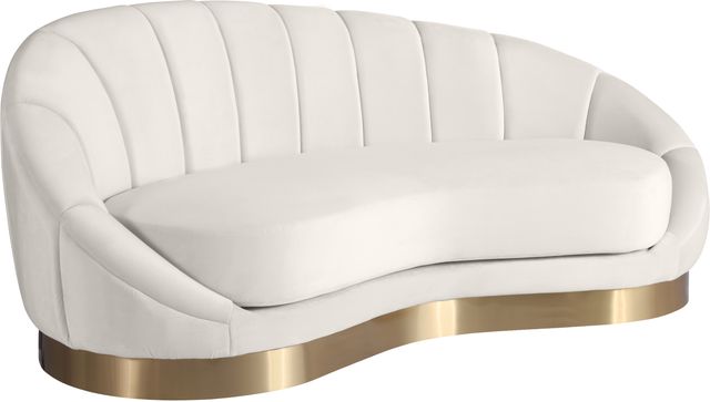 Meridian Furniture Shelly Cream Upholstered Chaise-0