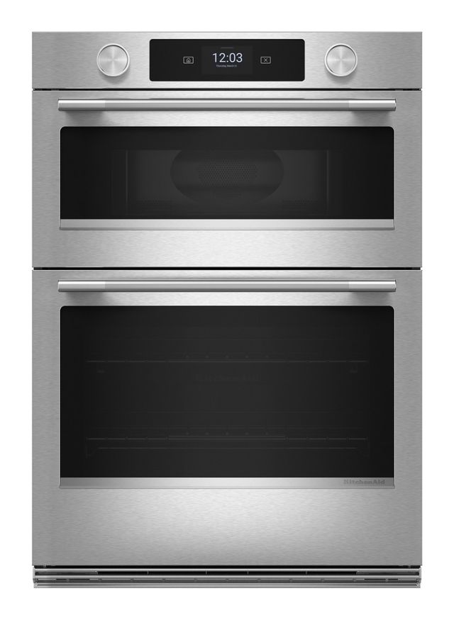 KitchenAid® 27" PrintShield™ Stainless Steel Smart Oven/Micro Combo Electric Wall Oven with Assisted Cook Cycles-0