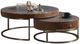 ACME Furniture Tamas Aluminum/Cocoa Coffee Table with Gold Base-0