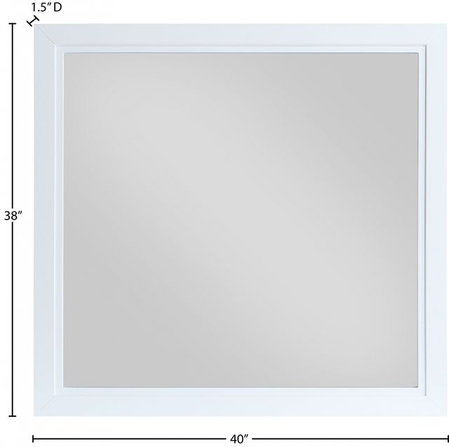 Meridian Furniture Bowtie White Mirror-3