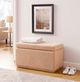Linon Sunny Tan Brown Rectangle Ottoman-1