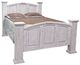 Million Dollar Rustic Frosted White Queen Mansion Panel Bed-0