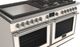 Fulgor Milano® Evoque 400 Series 60" Matte White Pro Style Dual Fuel Hybrid Range with Stainless Steel Trim -3