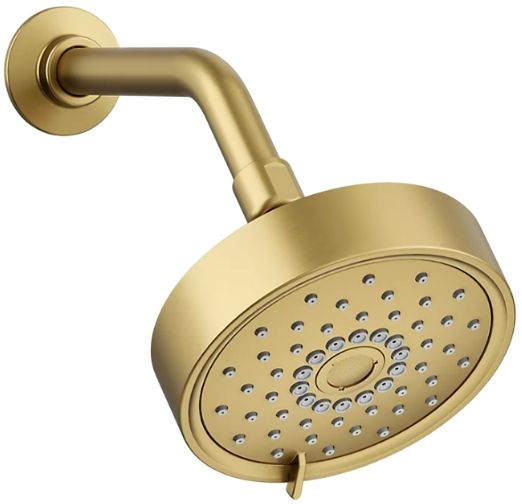 KOHLER® Purist® Vibrant Brushed Moderne Brass 1.75 GPM 3-Function Showerhead-0