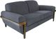 International Furniture Direct Loft Brown Iron Gray Loveseat-0