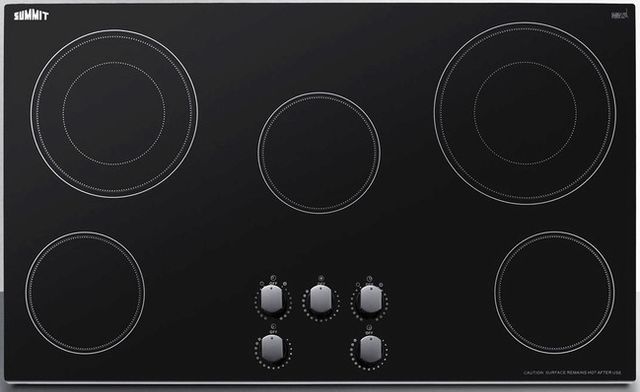 Summit® 36" Black Electric Cooktop-0