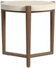 Flexsteel® Verona White Accent Table with Pebble Brown-1
