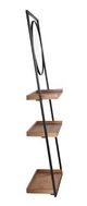 StyleCraft Natural Decorative Wall Shelf with Round Mirror-1