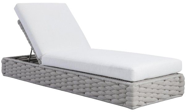 Bernhardt Salinas Bernhardt Exteriors Gray/White Fabric Outdoor Chaise-0