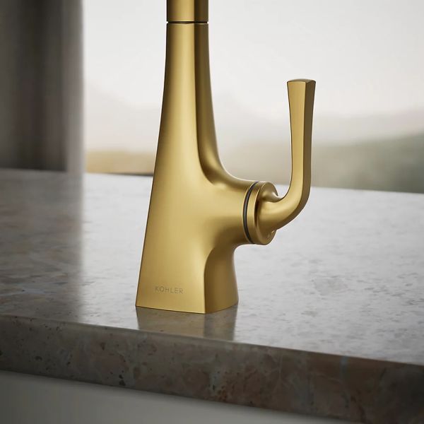 KOHLER® Graze® Vibrant Brushed Moderne Brass Beverage Faucet-3