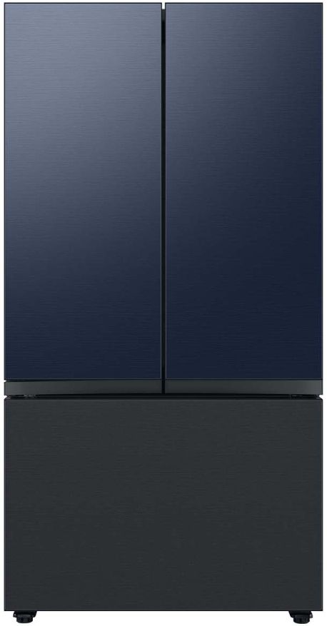 Samsung Bespoke 36" Matte Black Steel French Door Refrigerator Bottom Panel-3
