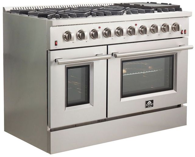 FORNO® Galiano 48" Stainless Steel Pro Style Gas Range-1