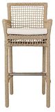 Classic Home Brisbane Natural Rope Outdoor Bar Stool-2