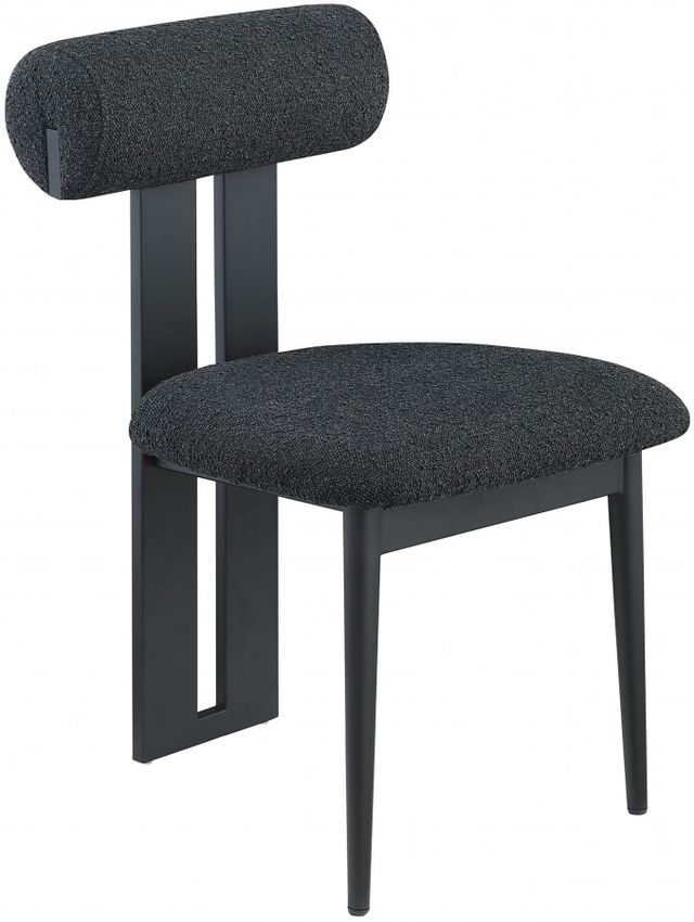 Meridian Furniture Dario Black Boucle Upholstered Dining Chair-0