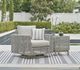 Signature Design by Ashley® Seton Creek Beige/Gray Wicker Outdoor Swivel Lounge with Cushions-4