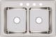 Elkay Lustertone® Lustrous Satin 33" x 22" 4-Hole Equal Double Bowl Drop-in Sink-1