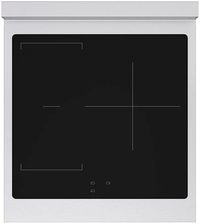 ZLINE Autograph Edition Paramount 24" Satin Stainless Steel Pro Style Induction Range with White Matte Door and Polished Gold Accents-2