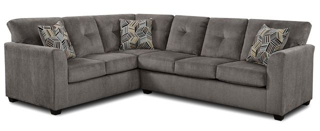 American Wholesale Furniture Kennedy 2-Piece Grey Sectional