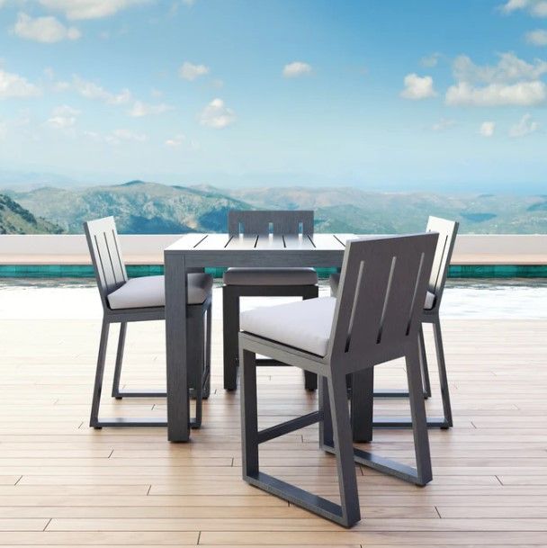 Sunset West Redondo Slate Metal Outdoor Pub Table-2